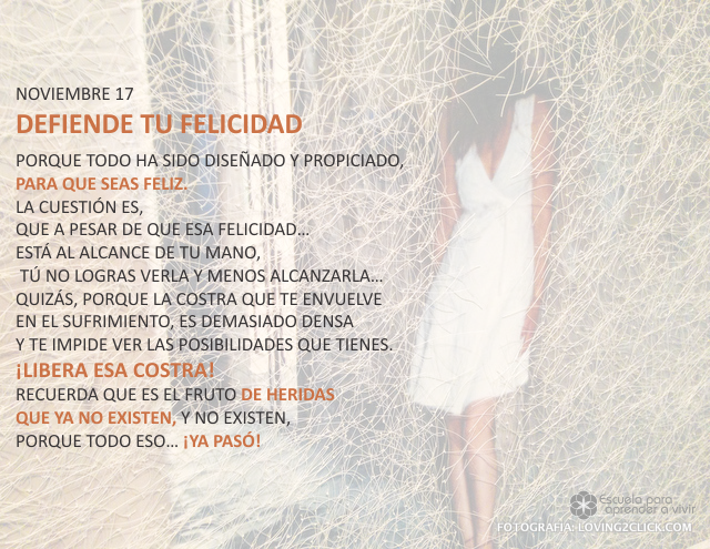 Defiende tu felicidad